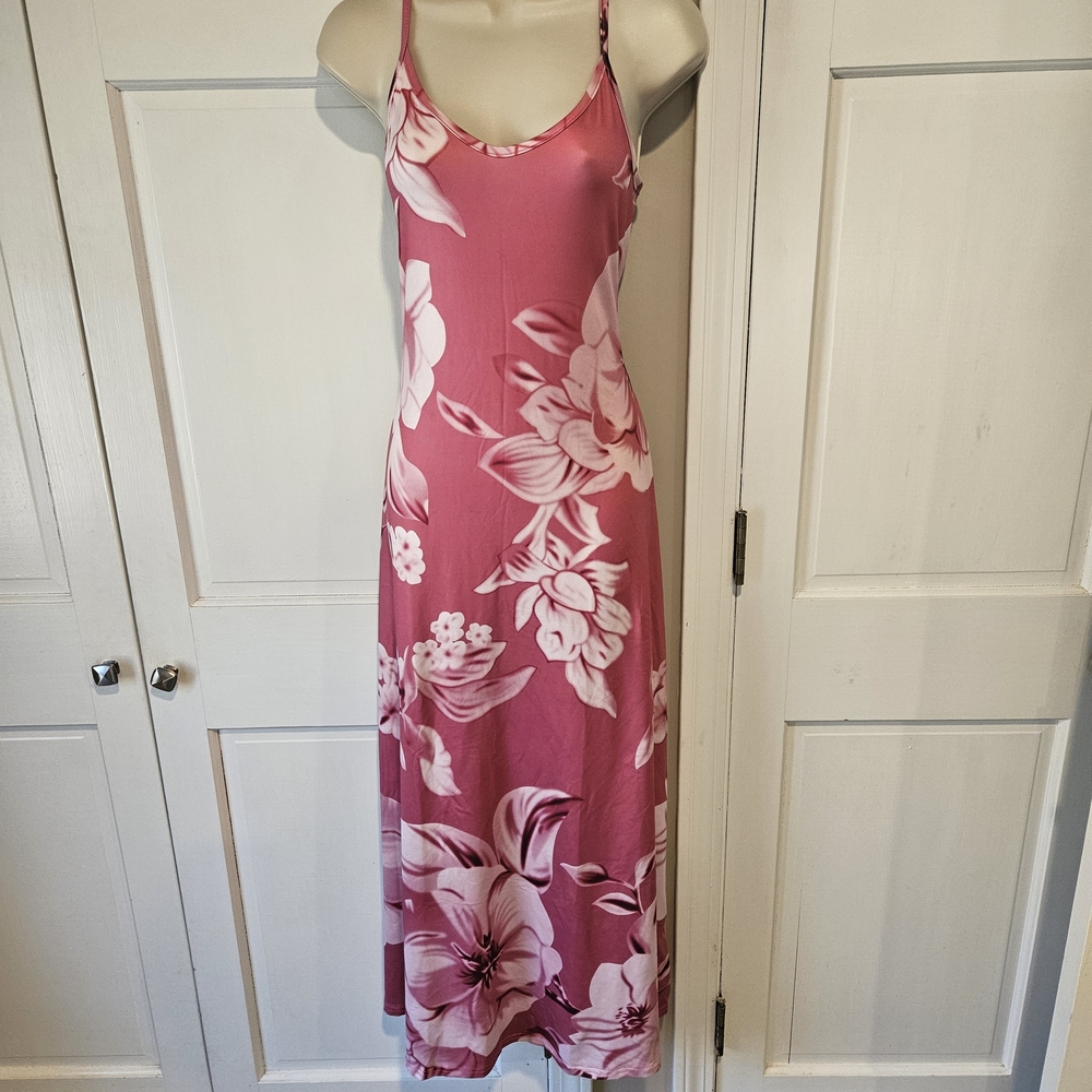Pink Floral Maxi Dress